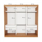 Guarda-roupa Casal Evidence 3 Portas De Correr 4 Gavetas Carv