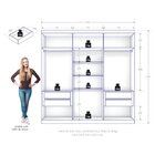 Guarda Roupa Casal Evidence Plus 6 Portas De Bater 4 Gavetas