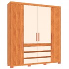 Guarda-roupa Casal Farnese 4 Portas 6 Gavetas Cinamomo/off Wh