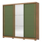 Guarda Roupa Casal Fazano Ripado 3 Portas Deslizantes Com Esp