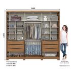Guarda Roupa Casal Fazano Ripado 3 Portas Deslizantes Com Esp