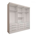Guarda-roupa Casal Ferrara 3 Portas 9 Gavetas Branco - Panora