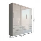 Guarda-roupa Casal Ferrara 3 Portas 9 Gavetas Branco - Panora