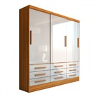 Guarda-roupa Casal Ferrara 3 Portas 9 Gavetas Cinamomo/off Wh
