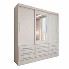 Guarda-roupa Casal Ferrara 3 Portas 9 Gavetas Com Espelho Bra