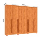 Guarda-roupa Casal Finesse 6 Portas 8 Gavetas 100% Mdf Cinamo