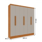 Guarda-roupa Casal Finlândia 6 Portas 4 Gavetas Cinamomo/off