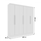 Guarda-roupa Casal Finlândia 6 Portas 4 Gavetas Neve - Pnr Mó