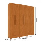 Guarda-roupa Casal Finlândia Plus 6 Portas 4 Gavetas Cinamomo