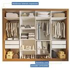 Guarda-roupa Casal Firenze 4 Portas 4 Gavetas Carvalho - Mina