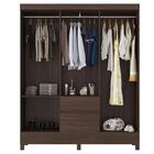 Guarda Roupa Casal Flash 2 Com Multiuso Golden Com Cômoda Mon