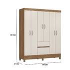 Guarda Roupa Casal Flash Ii 6 Portas 2 Gavetas Amendola Off W