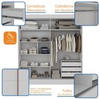 Guarda-roupa Casal Flex 2 Portas 3 Gavetas Pantanal