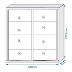 Guarda Roupa Casal Flex 2 Portas 6 Gavetas Sevilha  Peróba/of