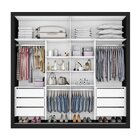 Guarda Roupa Casal Flex 2 Portas 6 Gavetas Sevilha  Preto/bra