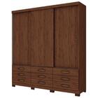 Guarda Roupa Casal Flex 3 Portas Ipê H02 Castanho/off White -