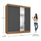 Guarda-roupa Casal Flex Com Espelho 2 Portas 3 Gavetas Pantan