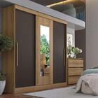 Guarda Roupa Casal Flex Com Espelho 3 Portas De Correr Vision