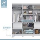 Guarda-roupa Casal Flórida 100% Mdf 6 Portas 4 Gavetas Branco