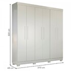 Guarda-roupa Casal Flórida 100% Mdf 6 Portas 4 Gavetas Branco