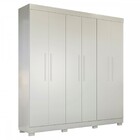 Guarda-roupa Casal Flórida 100% Mdf 6 Portas 4 Gavetas Branco