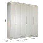 Guarda-roupa Casal Flórida 100% Mdf 6 Portas 4 Gavetas Branco
