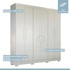 Guarda-roupa Casal Flórida 100% Mdf 6 Portas 4 Gavetas Branco