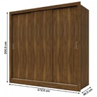 Guarda-roupa Casal Flórida 3 Portas De Correr 3 Gavetas Cacau