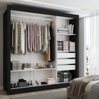 Guarda-roupa Casal Flórida 3 Portas De Correr 3 Gavetas Com E