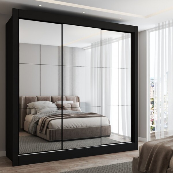 Guarda-roupa Casal Flórida 3 Portas De Correr 3 Gavetas Com E