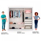 Guarda-roupa Casal Flórida 3 Portas De Correr 3 Gavetas Com E