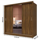 Guarda-roupa Casal Flórida 3 Portas De Correr Com Espelho 3 G