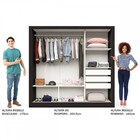 Guarda-roupa Casal Flórida 3 Portas De Correr Com Espelho 3 G