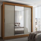 Guarda-roupa Casal Flórida 3 Portas De Correr Com Espelho Fle