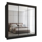 Guarda-roupa Casal Flórida 3 Portas De Correr Com Espelho Pre