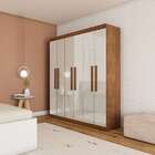 Guarda-roupa Casal Flórida 6 Pt Imbuia E Off White