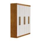 Guarda-roupa Casal Flórida 6 Pt Imbuia E Off White