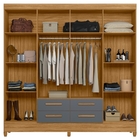 Guarda Roupa Casal Flórida 8 Portas Freijó Cinza Moval