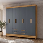 Guarda Roupa Casal Flórida 8 Portas Freijó Cinza Moval