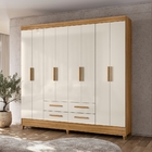 Guarda Roupa Casal Flórida 8 Portas Freijó Off White Moval