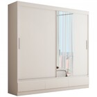 Guarda-roupa Casal Fortaleza 2 Portas 3 Gavetas Com Espelho B
