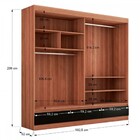 Guarda-roupa Casal Fortaleza 2 Portas 3 Gavetas Com Espelho N