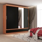 Guarda-roupa Casal Fortaleza 2 Portas 3 Gavetas Com Espelho N