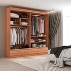 Guarda-roupa Casal Fortaleza 2 Portas 3 Gavetas Com Espelho N