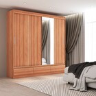 Guarda-roupa Casal Fortaleza 2 Portas 3 Gavetas Com Espelho N