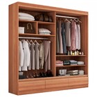 Guarda-roupa Casal Fortaleza 2 Portas 3 Gavetas Com Espelho N