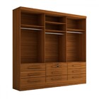 Guarda-roupa Casal Fortaleza 3 Portas 9 Gavetas Cinamomo - Pa