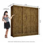 Guarda Roupa Casal Fortaleza 3 Portas Carioca Móveis