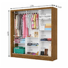 Guarda Roupa Casal Fortaleza 3 Portas Carioca Móveis