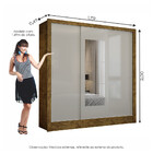 Guarda Roupa Casal Fortaleza 3 Portas Com Espelho Carioca Móv